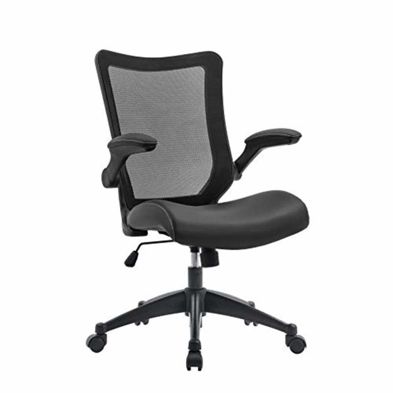 Inbox Zero Desk Chair FlipUp Arms 300 Lbs Weight Capacity (Black Desk